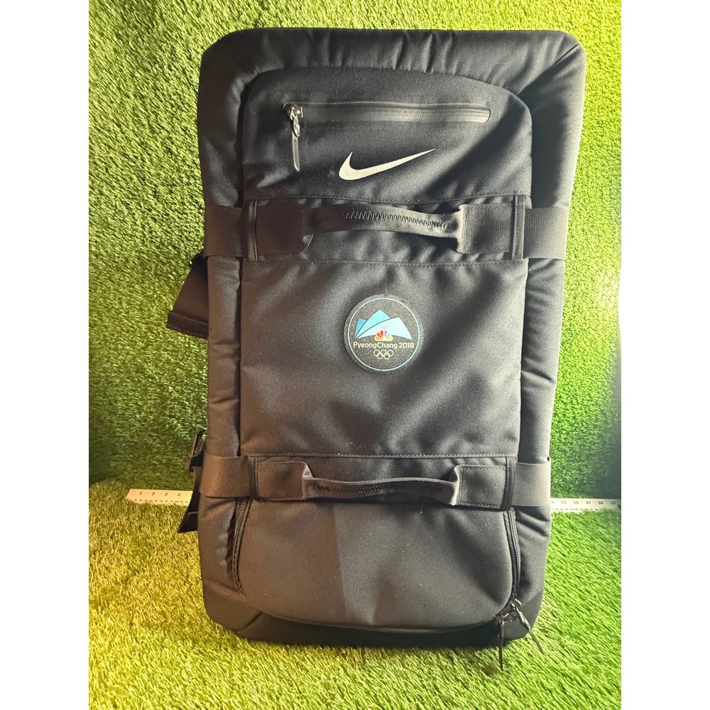 Nike FIFTYONE49 Cabin Roller Bag Wheeled Suitcase Luggage Black 26"